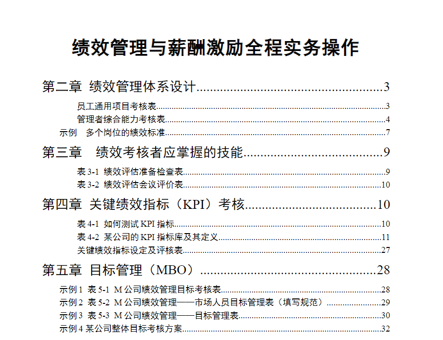 绩效管理_绩效管理体系_绩效管理实务操作免费下载