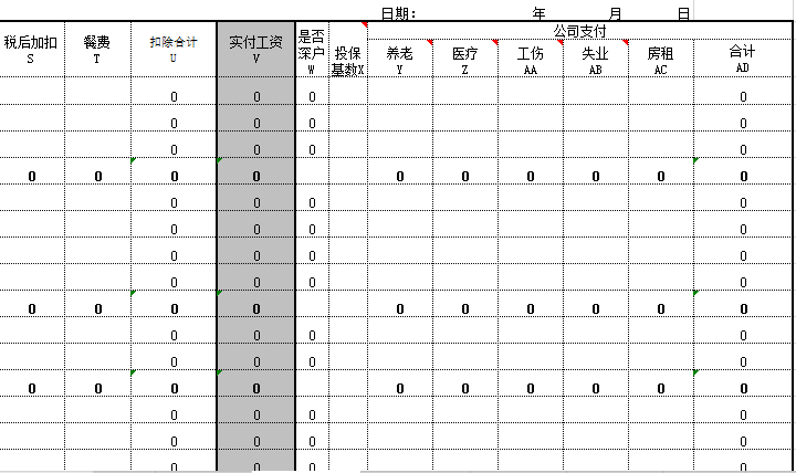 薪酬管理工作月报表格模板(多个表格)免费下载