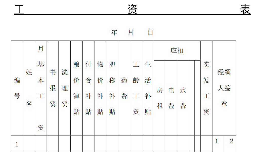 电子工资单合集免费下载