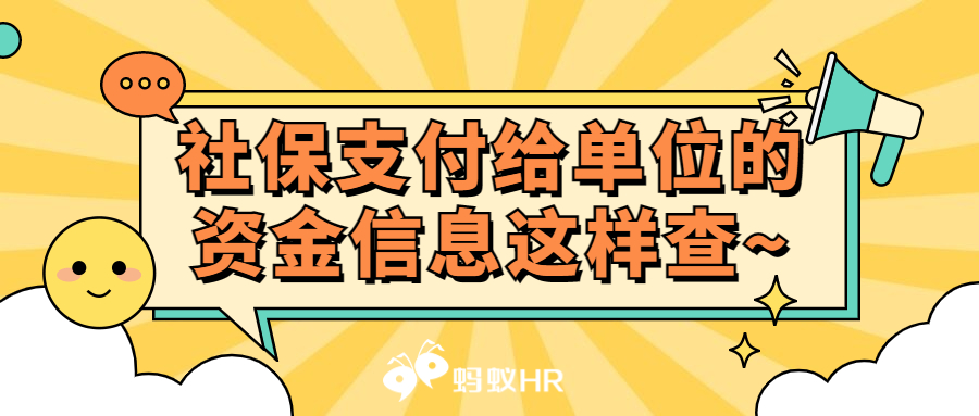 实用！社保支付给单位的资金信息这样查~